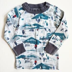 Hanna Andersson Snow Sketches Long John Pajama Top Size 2T | 85 cm